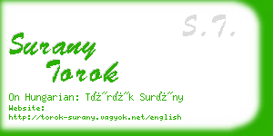 surany torok business card